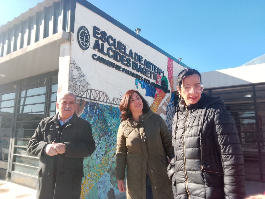 MARINO VISITÒ A LA OBRA DE GAS DE LA ESCUELA DE ARTE ALCIDES BIAGETTI