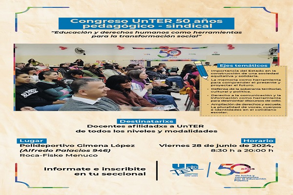 CONGRESO 50 AÑOS DE LUCHA Y COMPROMISO POR LA EDUCACIÓN PÚBLICA