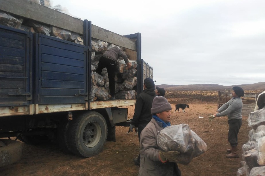 PLAN CALOR: CONTINÚA EL OPERATIVO DE ENTREGA DE LEÑA EN PATAGONES