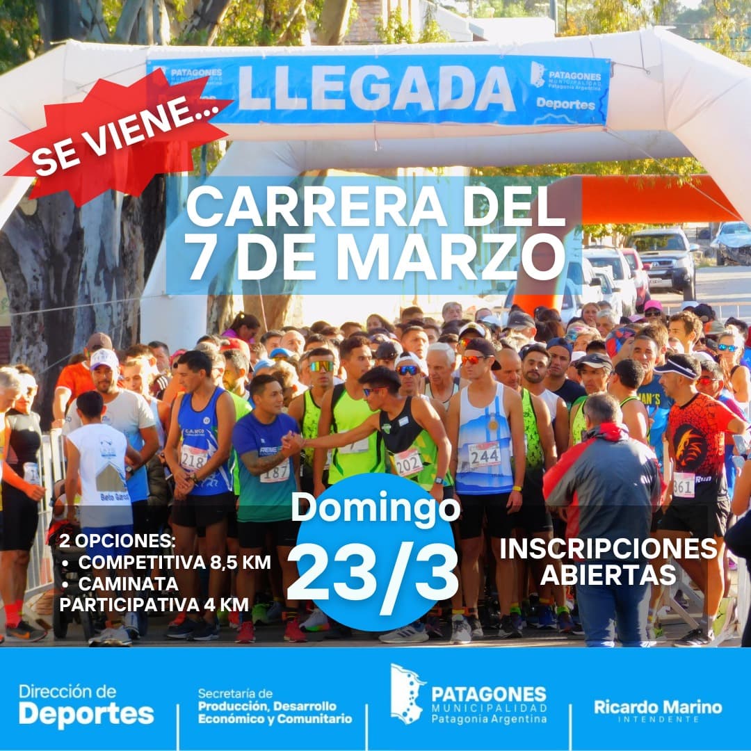 SE ABRE LA INSCRIPCIÓN PARA LA CARRERA DEL 7 DE MARZO