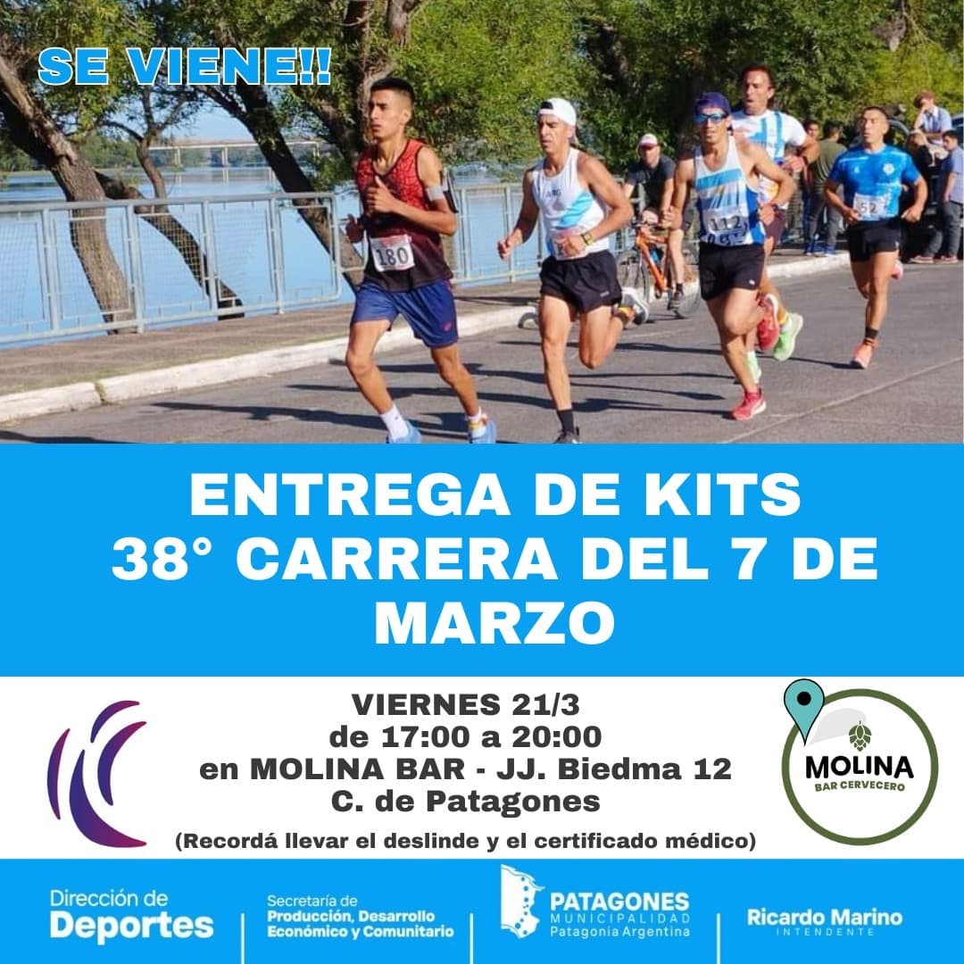 ÚLTIMOS LUGARES PARA INSCRIBIRSE EN LA CARRERA DEL 7 DE MARZO