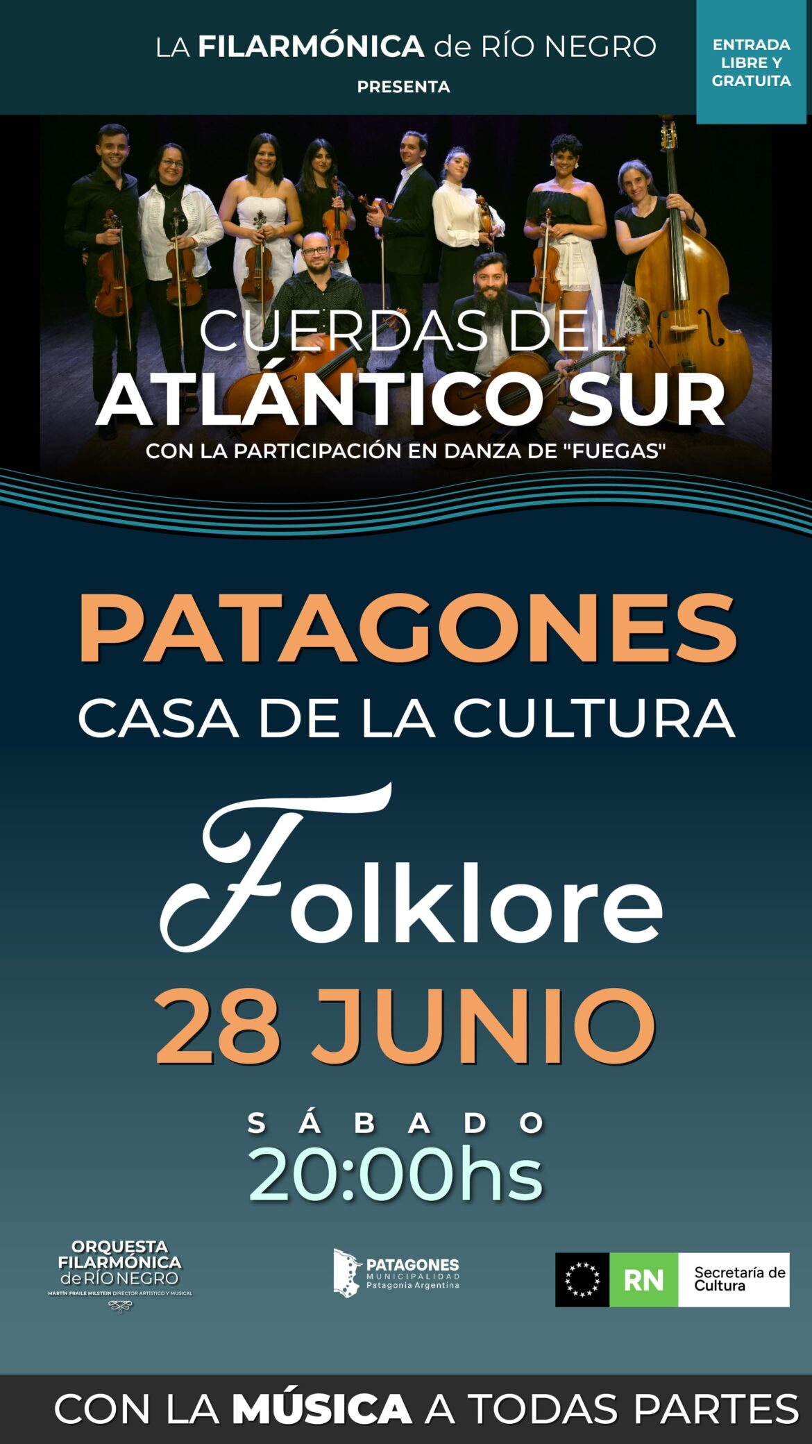 CONCIERTO DEL ENSAMBLE CUERDAS DEL ATLÁNTICO SUR EN PATAGONES