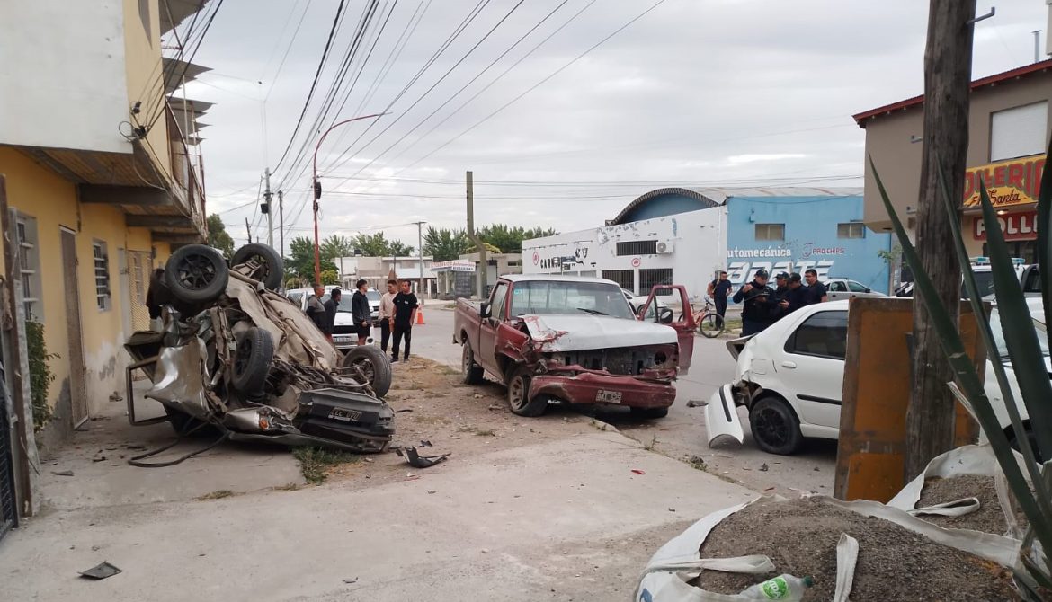 CHOQUE EN CADENA EN EL SANTA CLARA
